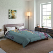 Soft Teal Antique Wisteria Comforter