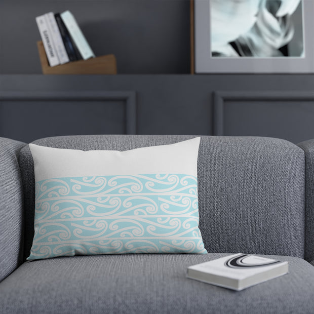 Pastel Aqua Blue Koru Cushion