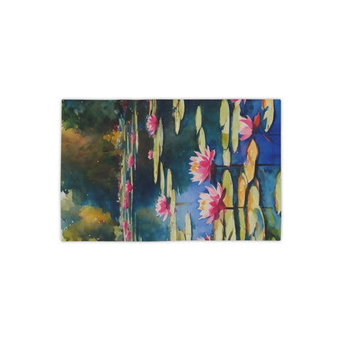 Monet Inspired Waterlily Pond Beach Towels