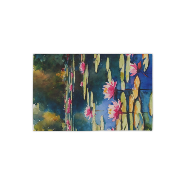 Monet Inspired Waterlily Pond Beach Towels