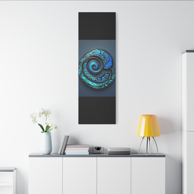 Stunning Blue Paua Abalone Shell Spiral Classic Canvas