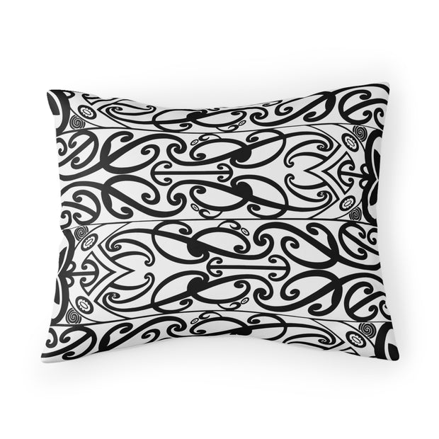 Black And White Maori Koru Pillow Sham