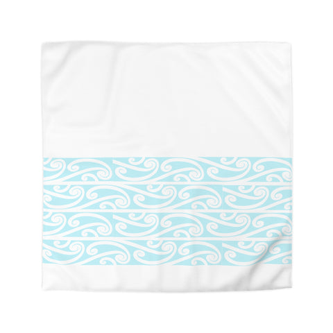 Soft Pastel Aqua Blue Microfiber Duvet Cover