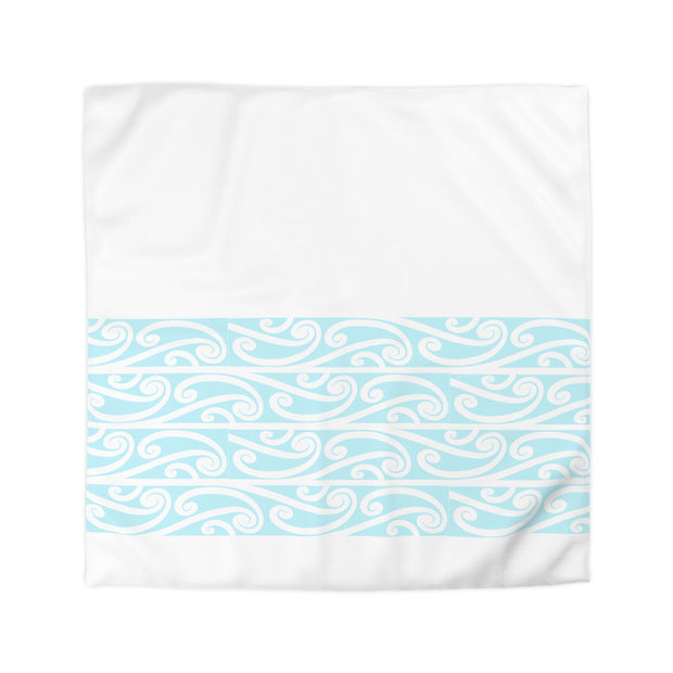 Soft Pastel Aqua Blue Microfiber Duvet Cover