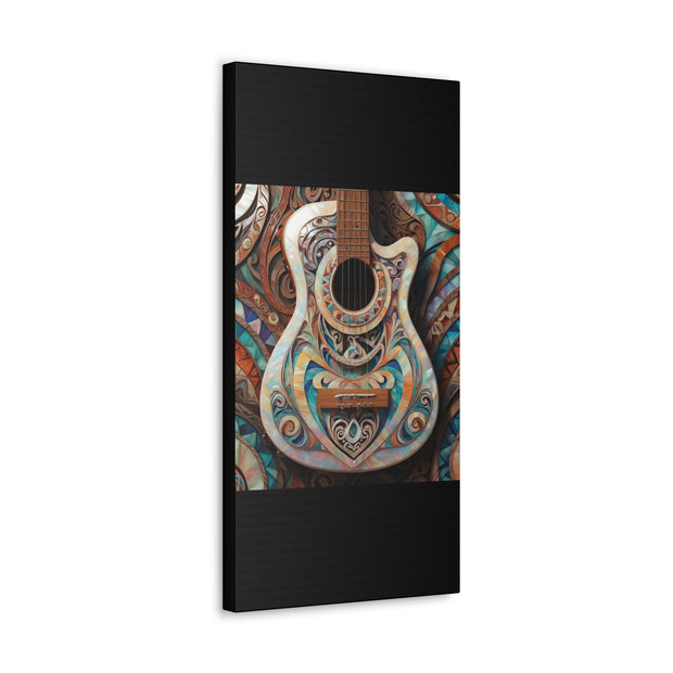 Mother Of Pearl Guitar Colorful Classic Canvas