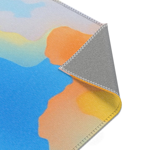 Blue Dance Watercolor Area Rugs