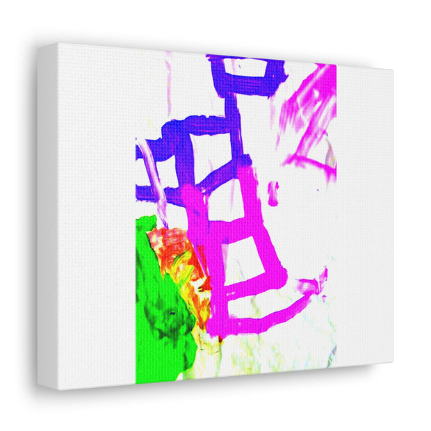 Canvas Gallery Wraps Pink and Blue Ladders Art