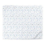 Blue and White Flowers and Butterflies Microfiber Duvet Cover