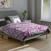 Purple Koru Velveteen Microfiber Blanket