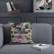 Monet Inspired Lily pond Cushion Watercolor