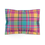 Pink Tartan Microfiber Pillow Sham