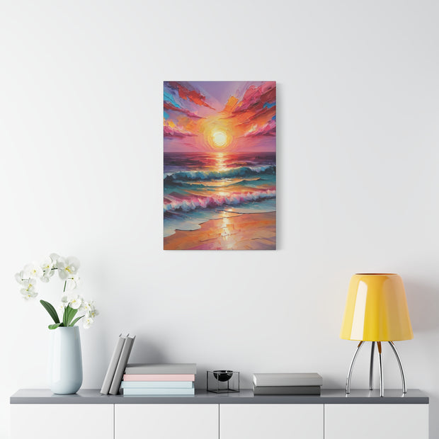 Beautiful Colorful Sunset Oils Classic Canvas