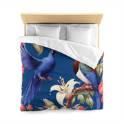 Pheasants A Blue Microfiber Duvet Cover