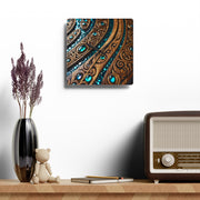 Wood and Paua Abalone Shell Design Acrylic Wall Clock