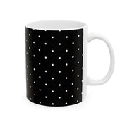 Black and White Polka Dot Ceramic Mug, (11oz, 15oz)