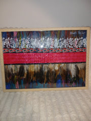 Red Weave Painting Acrylic