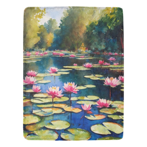 Monet Inspired Water Lily Pond Blanket