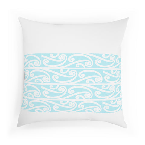 Pastel Aqua Blue Koru Cushion