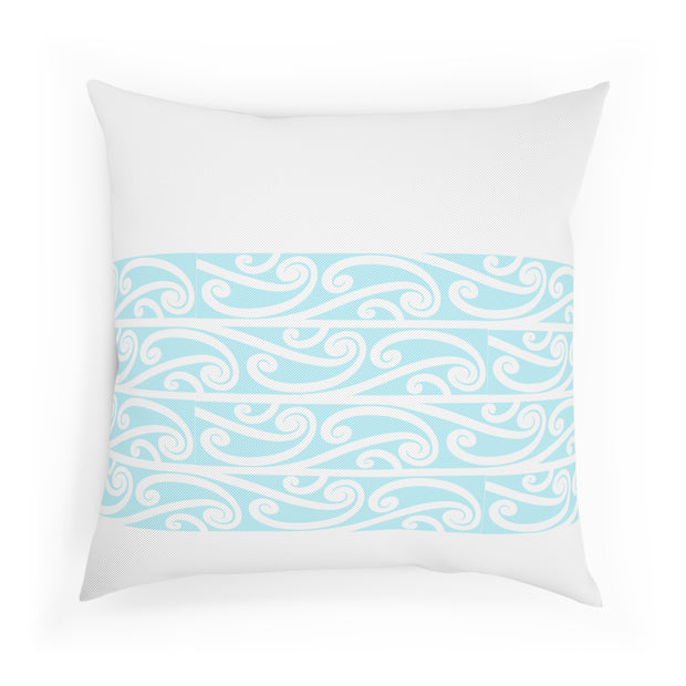 Pastel Aqua Blue Koru Cushion