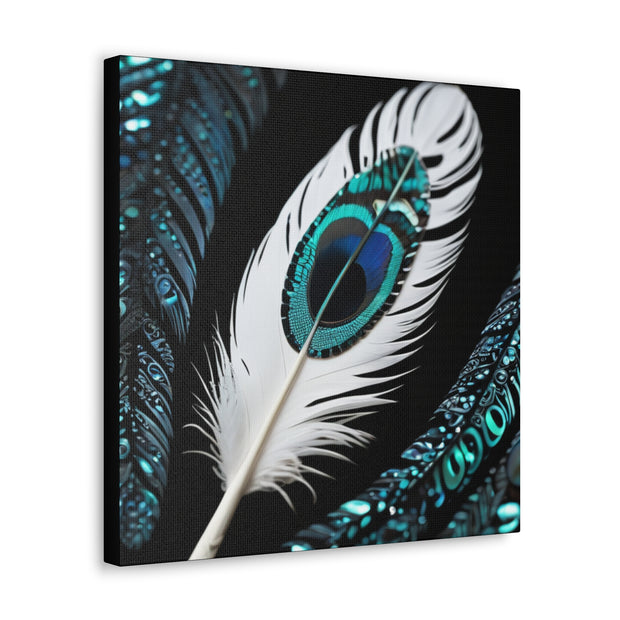 Paua Shell Abalone Feather Classic Canvas