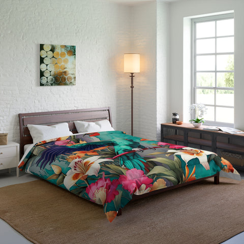 Emerald Green Parrot Paradise Comforter