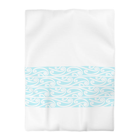 Soft Pastel Aqua Blue Microfiber Duvet Cover