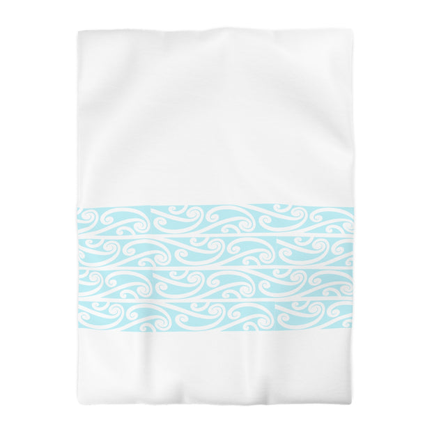 Soft Pastel Aqua Blue Microfiber Duvet Cover
