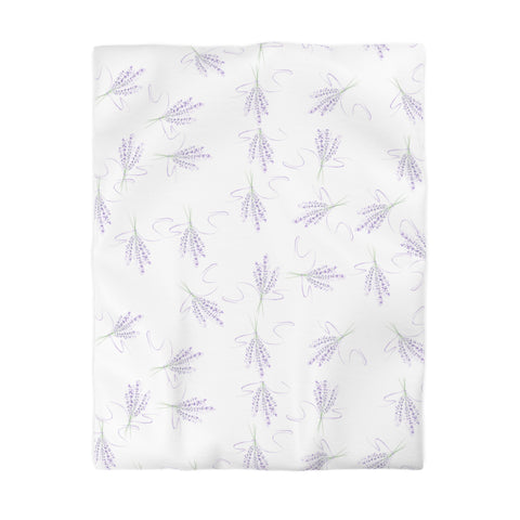 Lavender Lilac Dreams Microfiber Duvet Cover