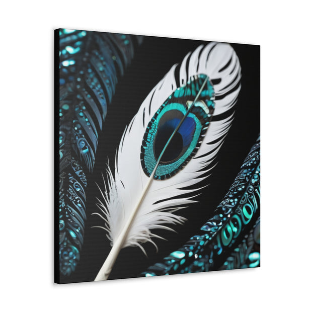 Paua Shell Abalone Feather Classic Canvas