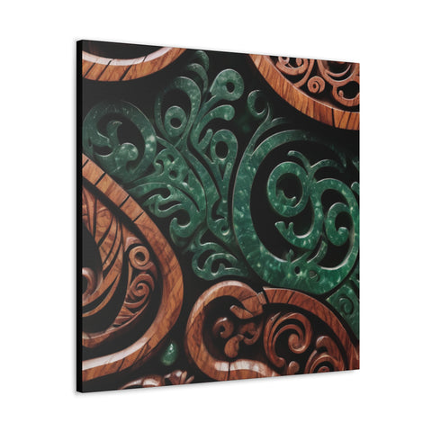 Wood and Jade Pounamu Greenstone Classic Canvas