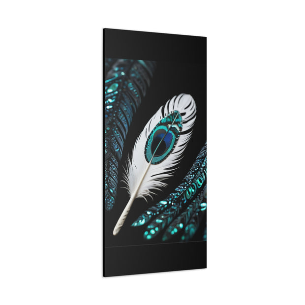 Paua Shell Abalone Feather Classic Canvas