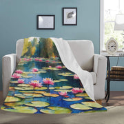 Monet Inspired Water Lily Pond Blanket