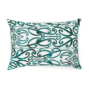 Dark Teal Green Koru Cushion