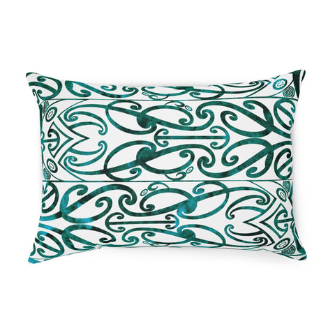 Dark Teal Green Koru Cushion