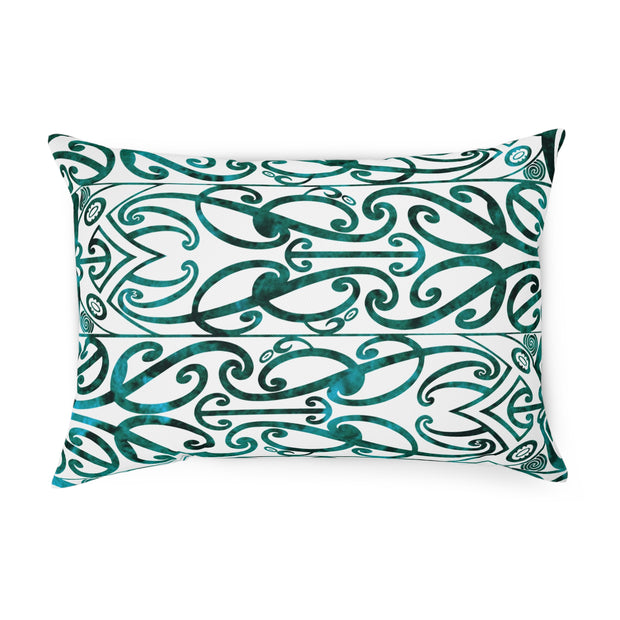 Dark Teal Green Koru Cushion