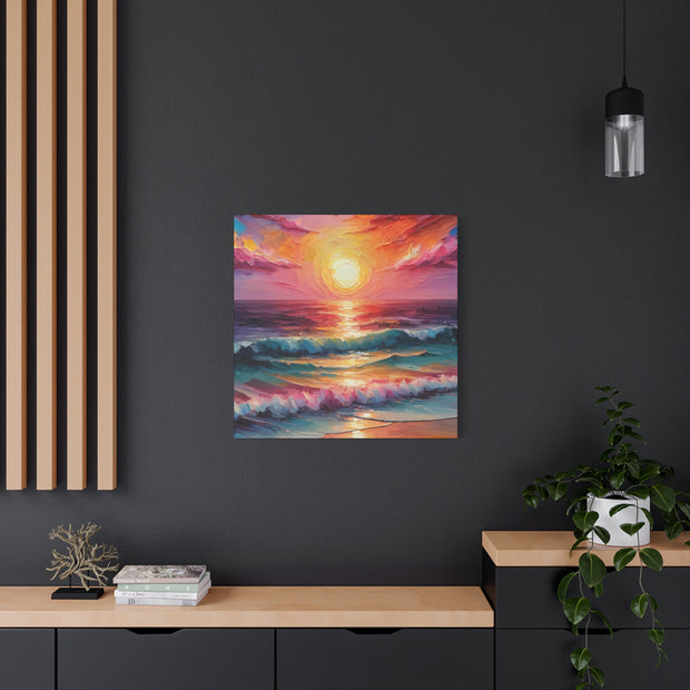 Beautiful Colorful Sunset Oils Classic Canvas