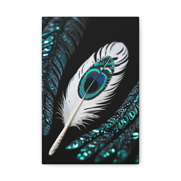 Paua Shell Abalone Feather Classic Canvas