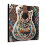 Mother Of Pearl Guitar Colorful Classic Canvas