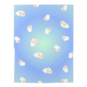 Cute Pastel Blue and Green Sheep Baby Swaddle Blanket