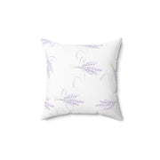 Spun Polyester Square Pillow  Lavender Lilac Dreams