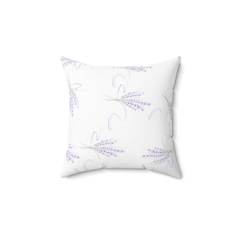 Spun Polyester Square Pillow  Lavender Lilac Dreams