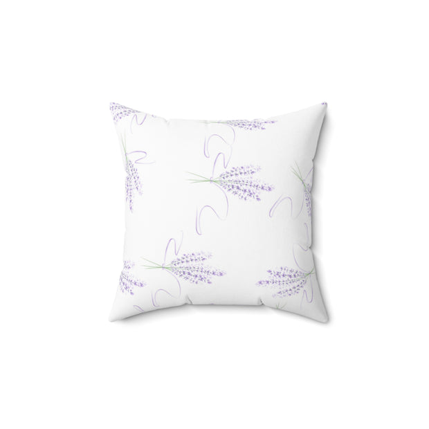 Spun Polyester Square Pillow  Lavender Lilac Dreams