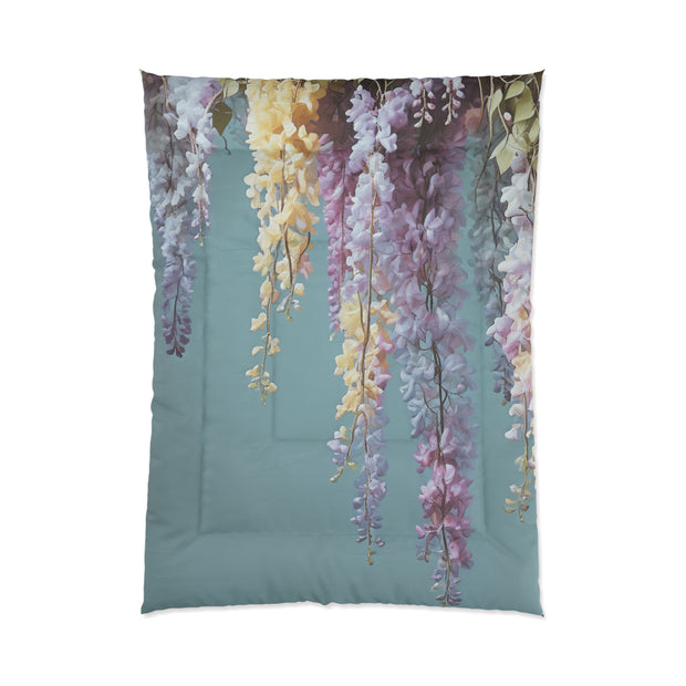 Soft Teal Antique Wisteria Comforter