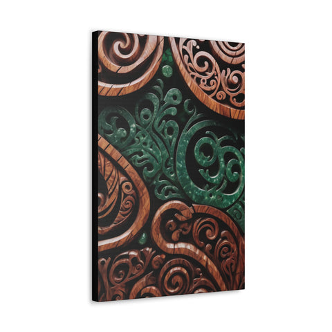 Wood and Jade Pounamu Greenstone Classic Canvas