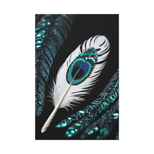 Paua Shell Abalone Feather Classic Canvas
