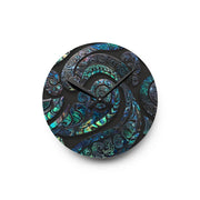 Paua Abalone Shell New Zealand Maori Design Acrylic Wall Clock