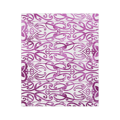 Purple Koru Velveteen Microfiber Blanket
