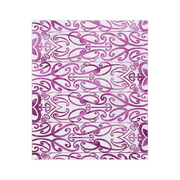 Purple Koru Velveteen Microfiber Blanket