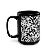 Black And White Koru Black Mug (11oz, 15oz)