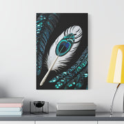 Paua Shell Abalone Feather Classic Canvas